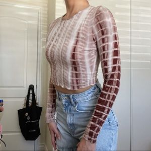 Crop tye dye top